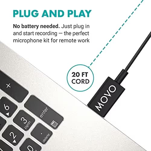Movo M1 USB Lavalier Microphone (20-Foot Cord) image