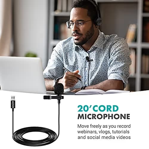 Movo M1 USB Lavalier Microphone (20-Foot Cord) image