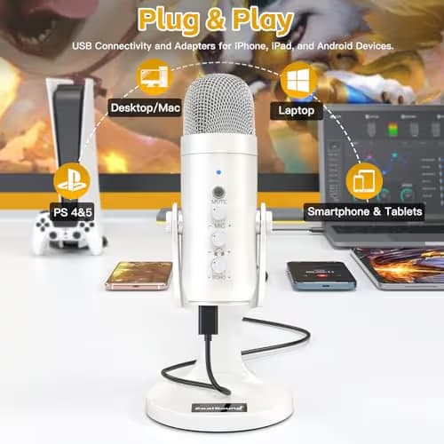 ZealSound K66 Podcast Microphone - White image