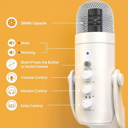 ZealSound K66 Podcast Microphone - White image