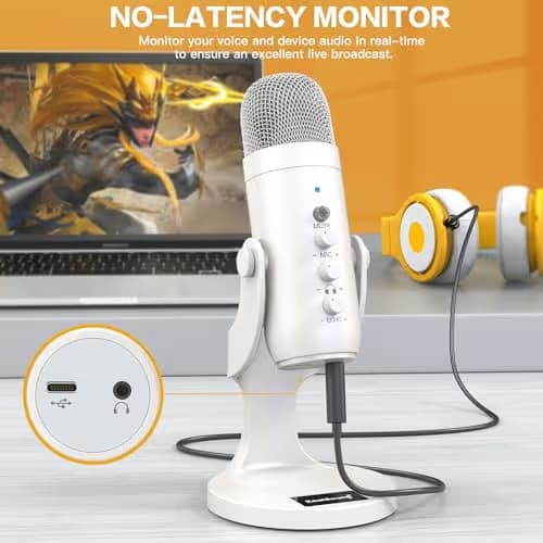 ZealSound K66 Podcast Microphone - White image