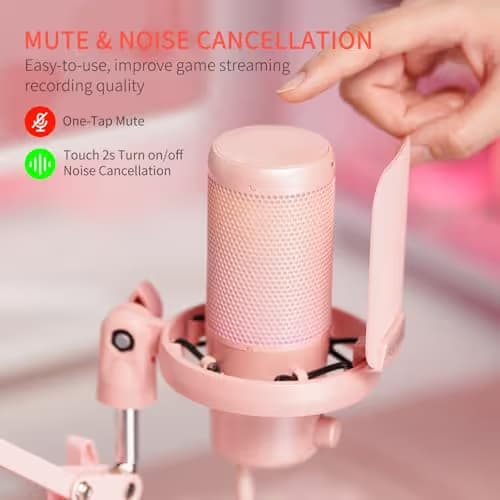 FEELWORLD VM1 USB Condenser Microphone - Pink image
