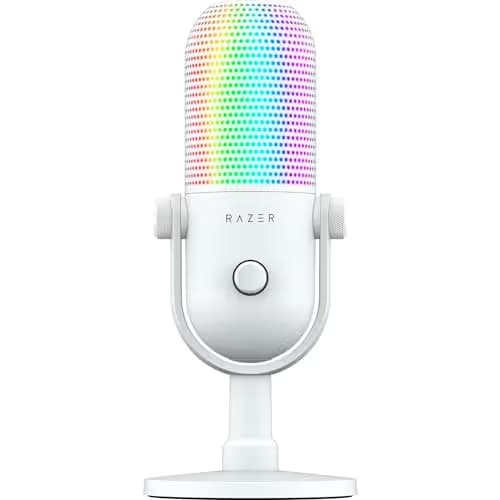 Razer Seiren V3 Chroma RGB USB Microphone - White main image