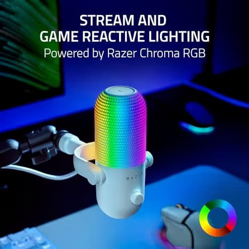 Razer Seiren V3 Chroma RGB USB Microphone - White image
