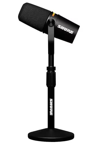 Shure MV7+ Podcast Dynamic Microphone with Stand - Black image