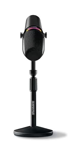 Shure MV7+ Podcast Dynamic Microphone with Stand - Black image