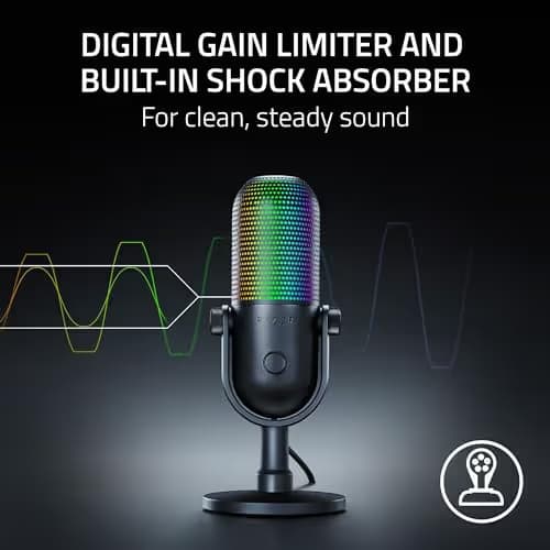 Razer Seiren V3 Chroma RGB USB Microphone - Black image