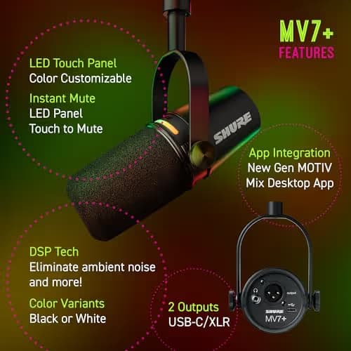 Shure MV7+ Dynamic Microphone image