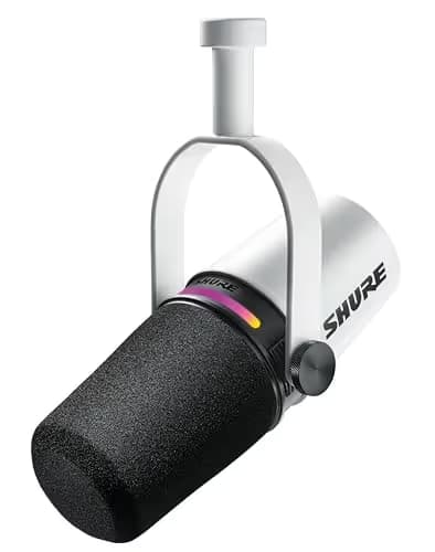 Shure MV7+ Podcast Dynamic Microphone - White main image