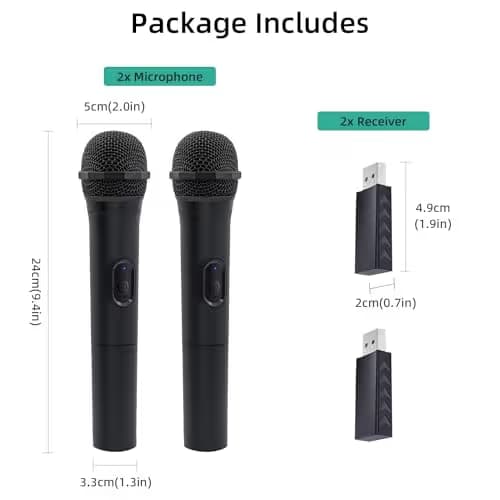Mcbazel 2 Pack Wireless USB Microphone image