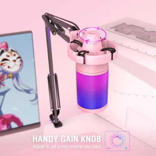 FIFINE A6T Pink USB Microphone Kit image