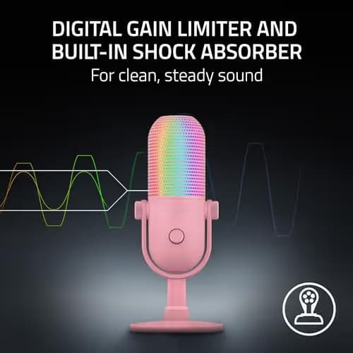 Razer Seiren V3 Chroma RGB USB Microphone Quartz Pink image