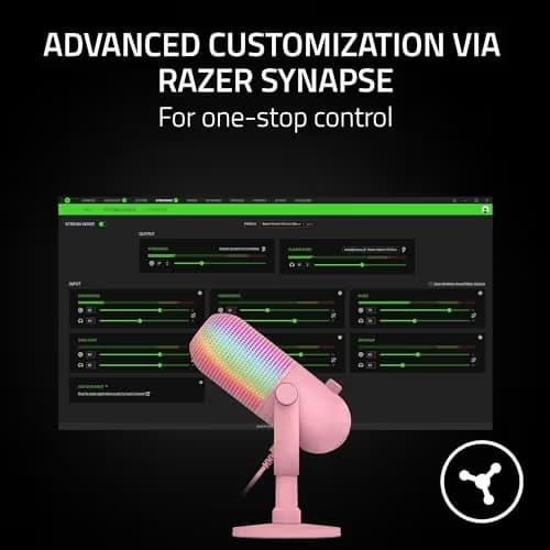 Razer Seiren V3 Chroma RGB USB Microphone Quartz Pink image