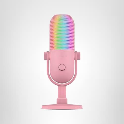 Razer Seiren V3 Chroma RGB USB Microphone Quartz Pink image