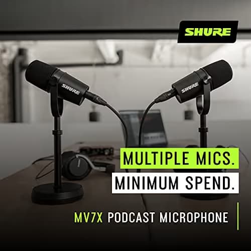 Shure MV7X XLR Dynamic Microphone image