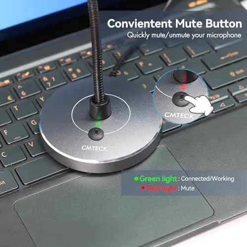 CMTECK USB Computer Microphone G009 Gray image