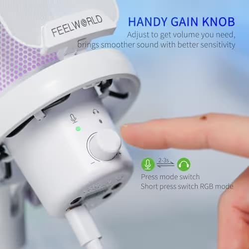 FEELWORLD VM1 White USB Microphone image