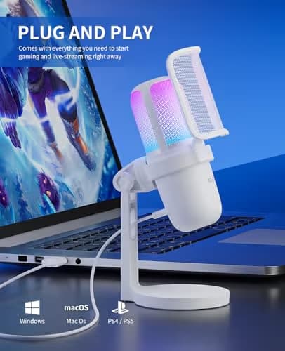 Ko-Star White USB Microphone image