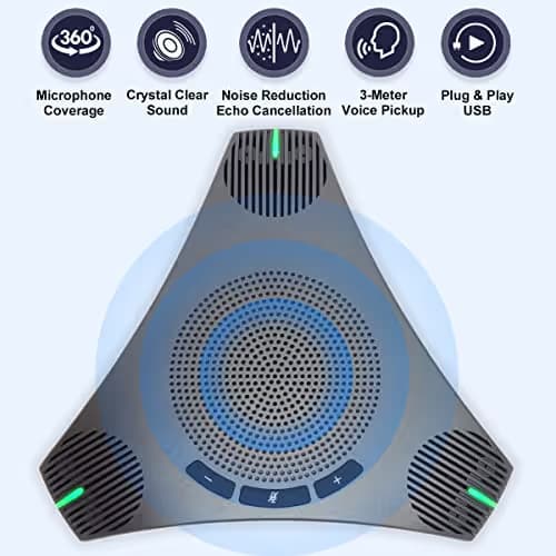 USB Conference Speaker and Microphone with USB Hub image