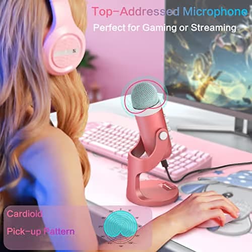 ZealSound K66 Microphone - Pink image