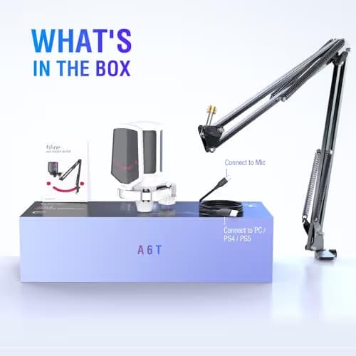 FIFINE A6T White USB Microphone Kit image