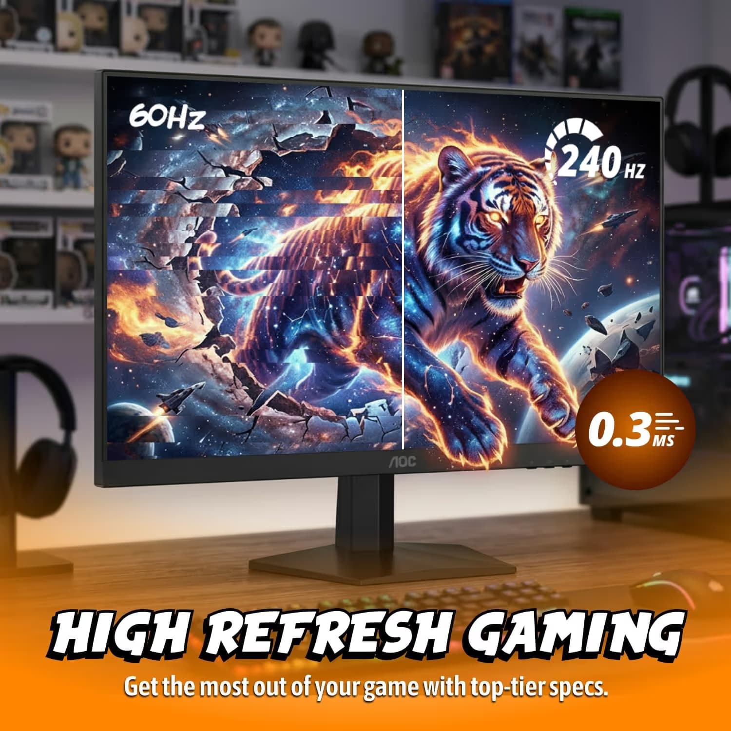 AOC Q27G41ZE 27-inch QHD 240Hz IPS Monitor G-Sync image