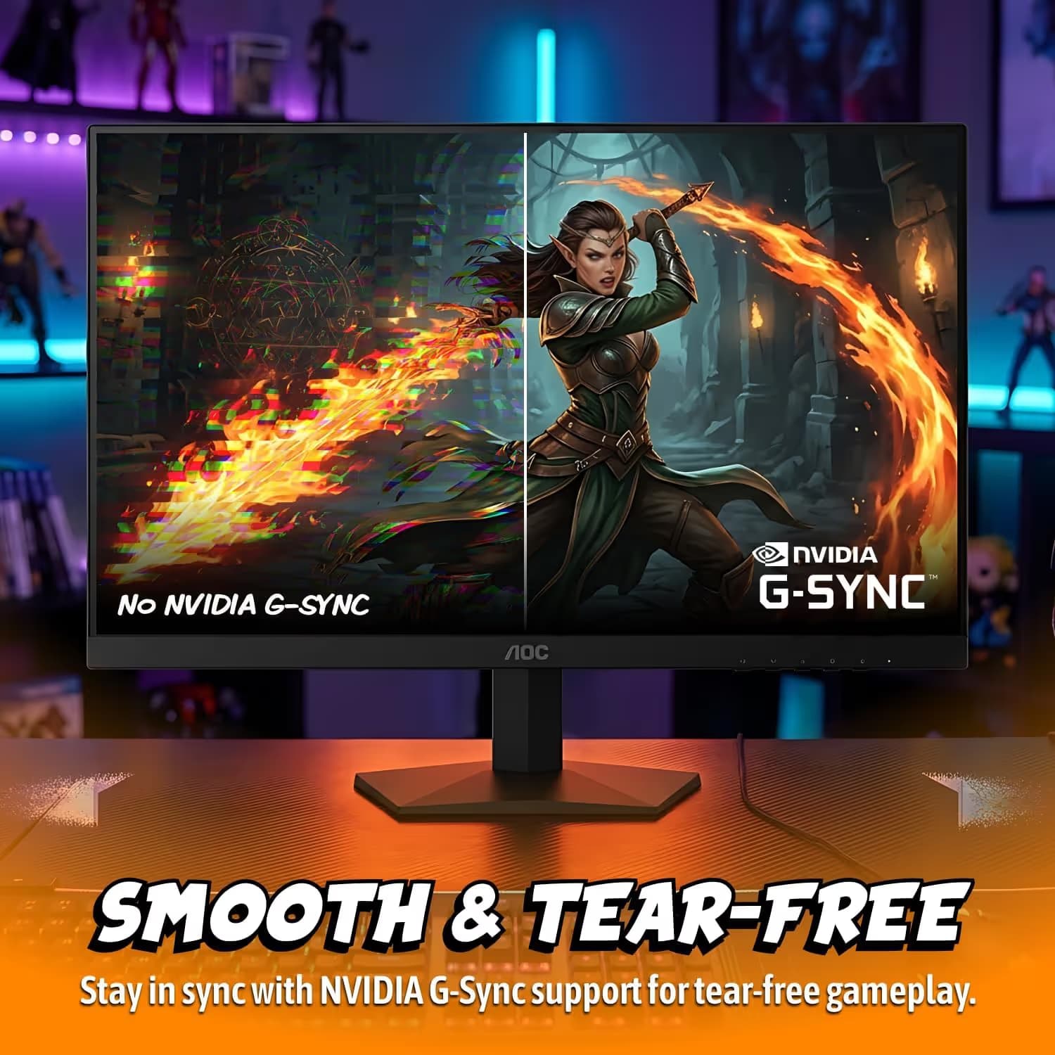 AOC Q27G41ZE 27-inch QHD 240Hz IPS Monitor G-Sync image