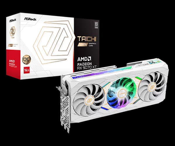 ASRock AMD Radeon RX 9070 XT Taichi White 16GB OC main image