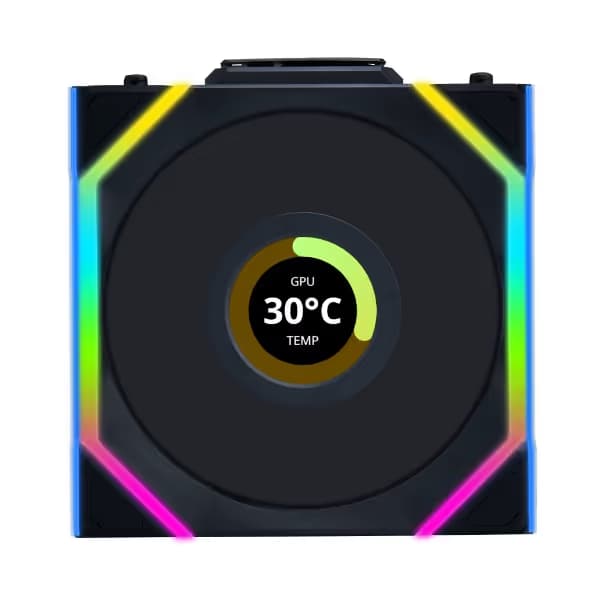 Lian Li UNI FAN SL Wireless LCD 120mm Black Reverse Addressable RGB PWM image
