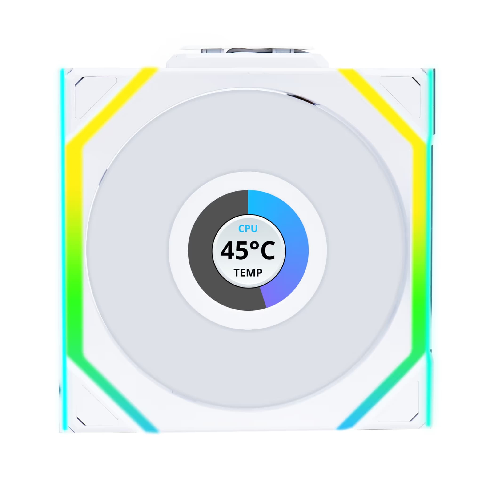 Lian Li UNI FAN SL Wireless LCD Reverse 120mm 51.45 CFM Addressable RGB PWM White main image