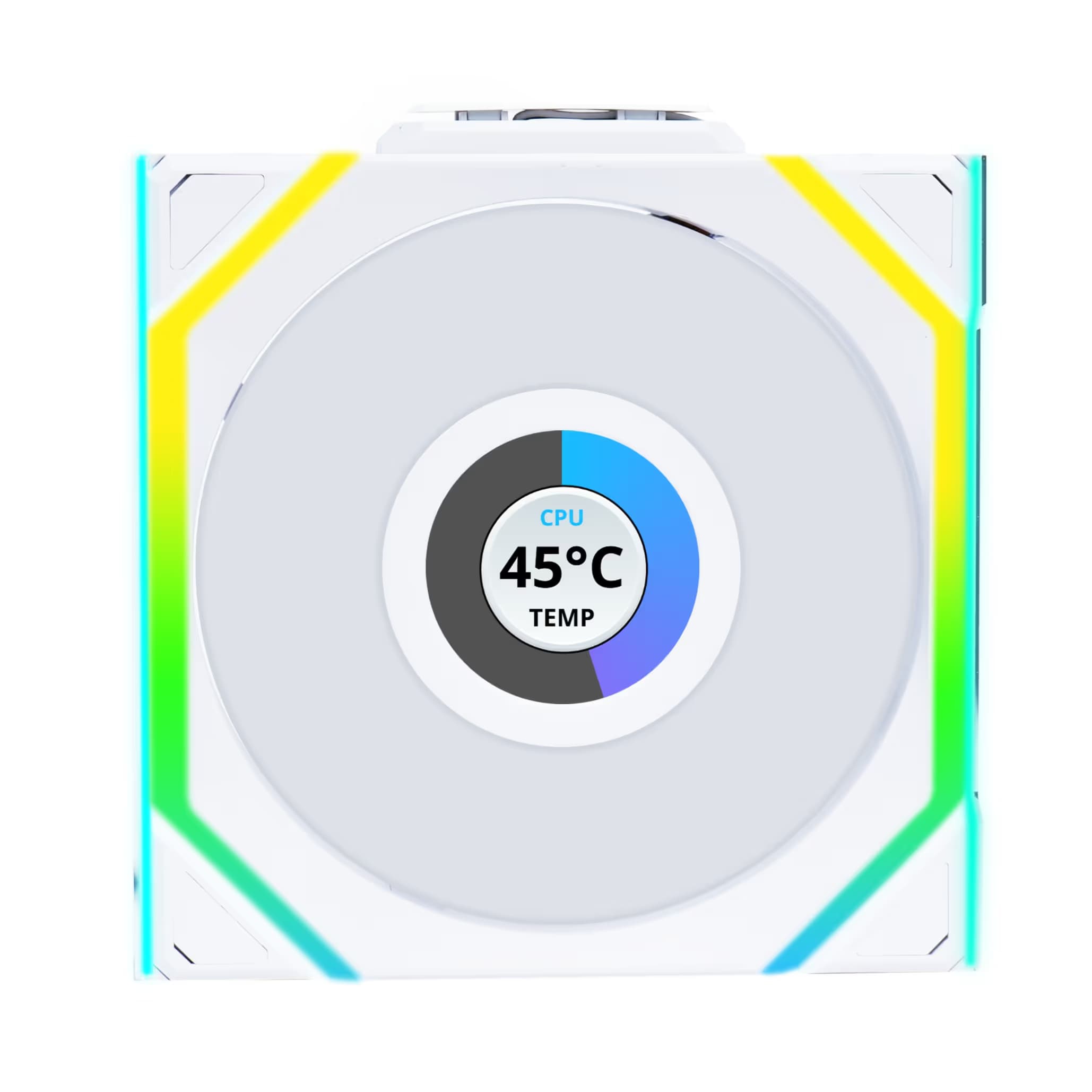 Lian Li UNI FAN SL Wireless LCD Reverse 120mm 51.45 CFM Addressable RGB PWM White image