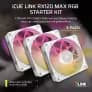 Corsair iCUE LINK RX120 MAX RGB 120mm PWM Thick Fans 3-Pack White image