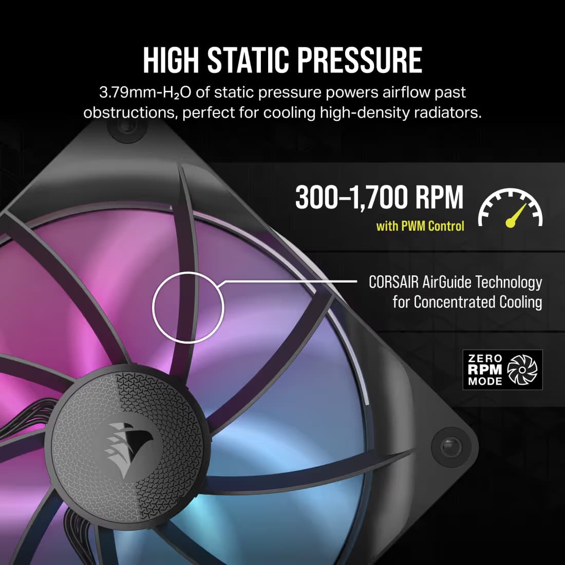Corsair iCUE RX140 140mm Black RGB 1-Pack image