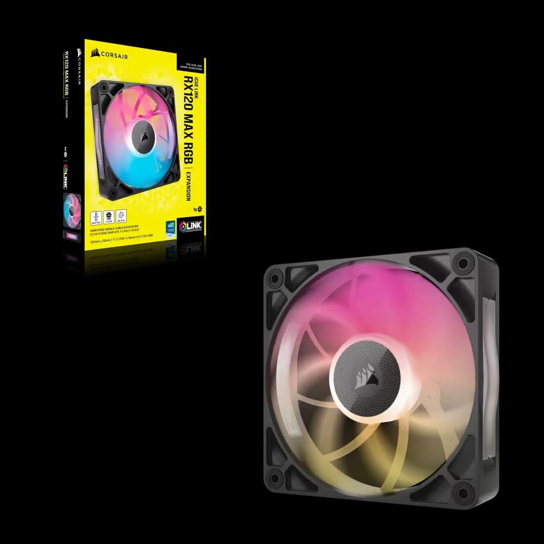 Corsair iCUE LINK RX120 MAX 120mm Black 1-Pack image