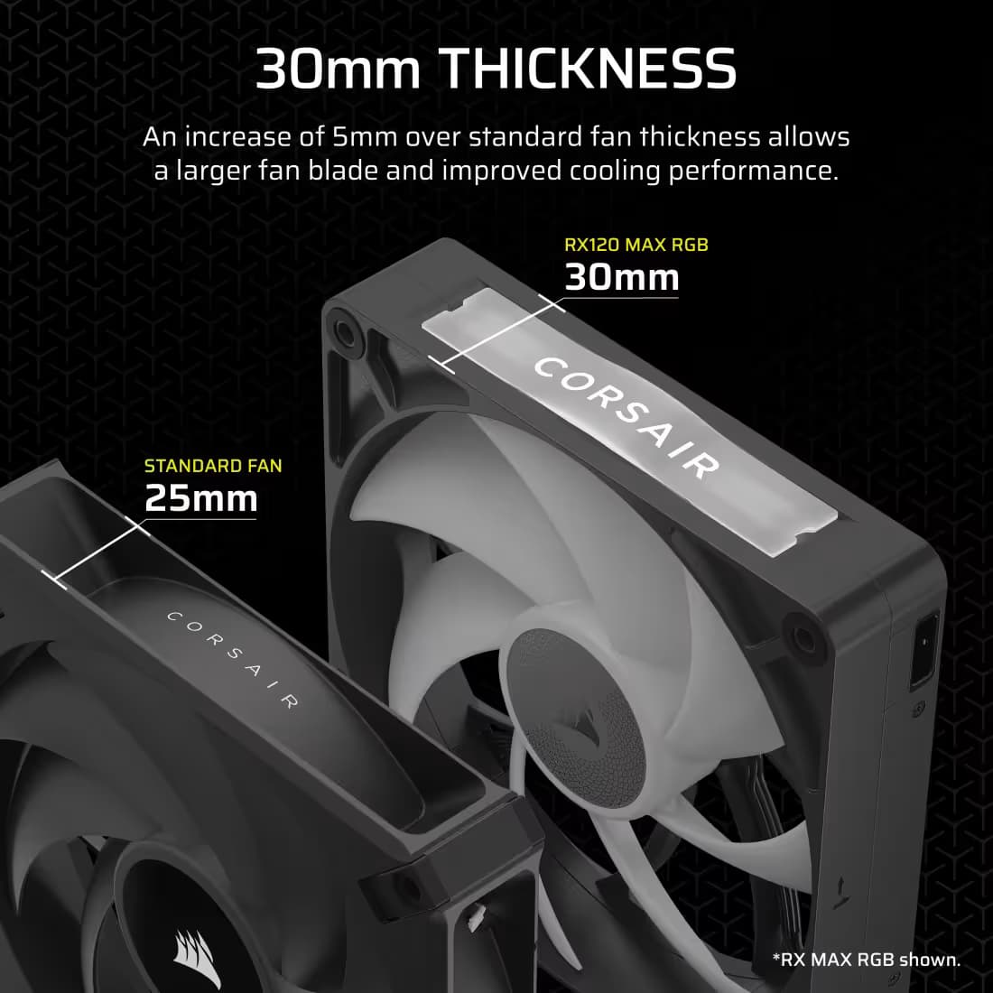 Corsair iCUE LINK RX120 MAX 120mm Black 1-Pack image