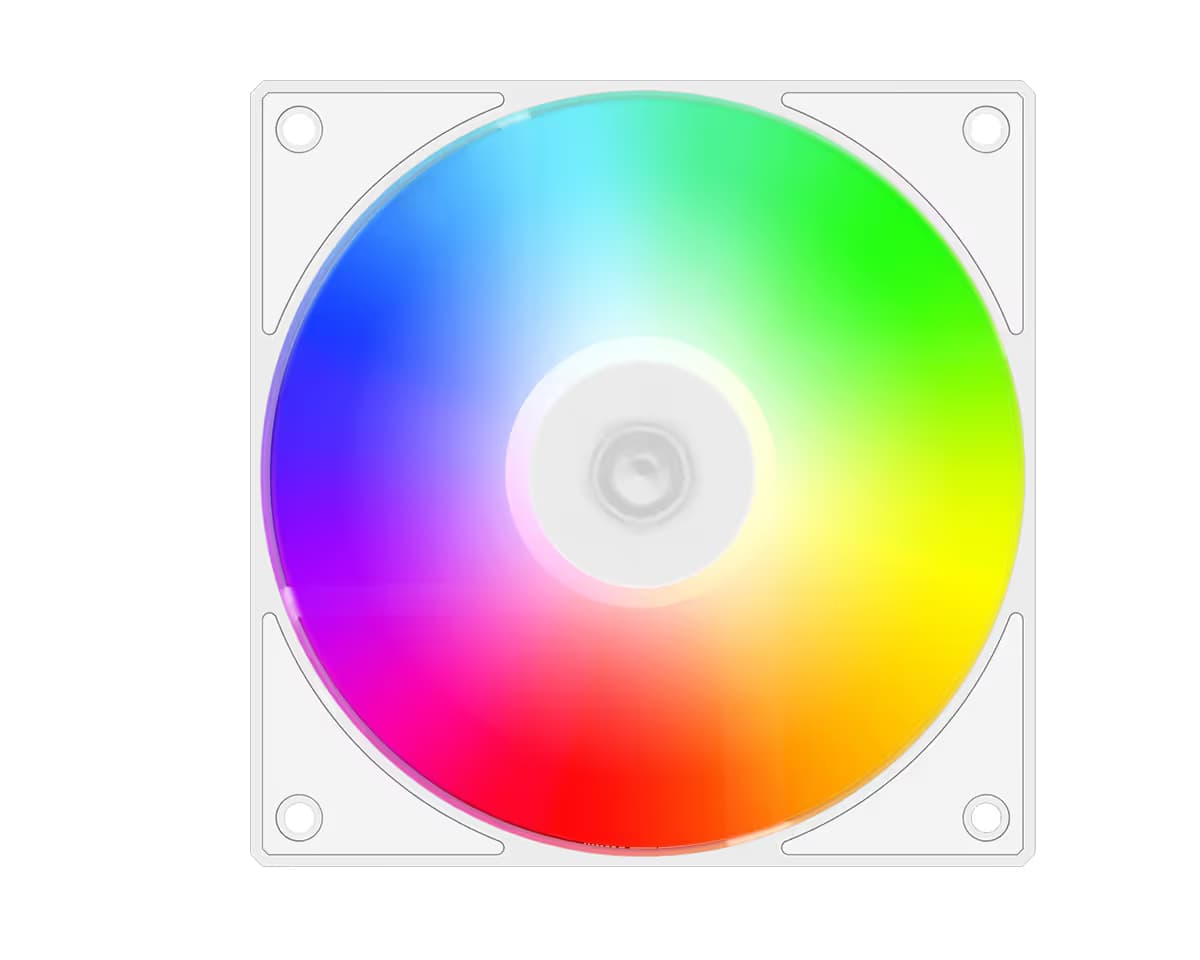 ID Cooling AS-120-ARGB-WR PWM Fan White Reverse Blade image