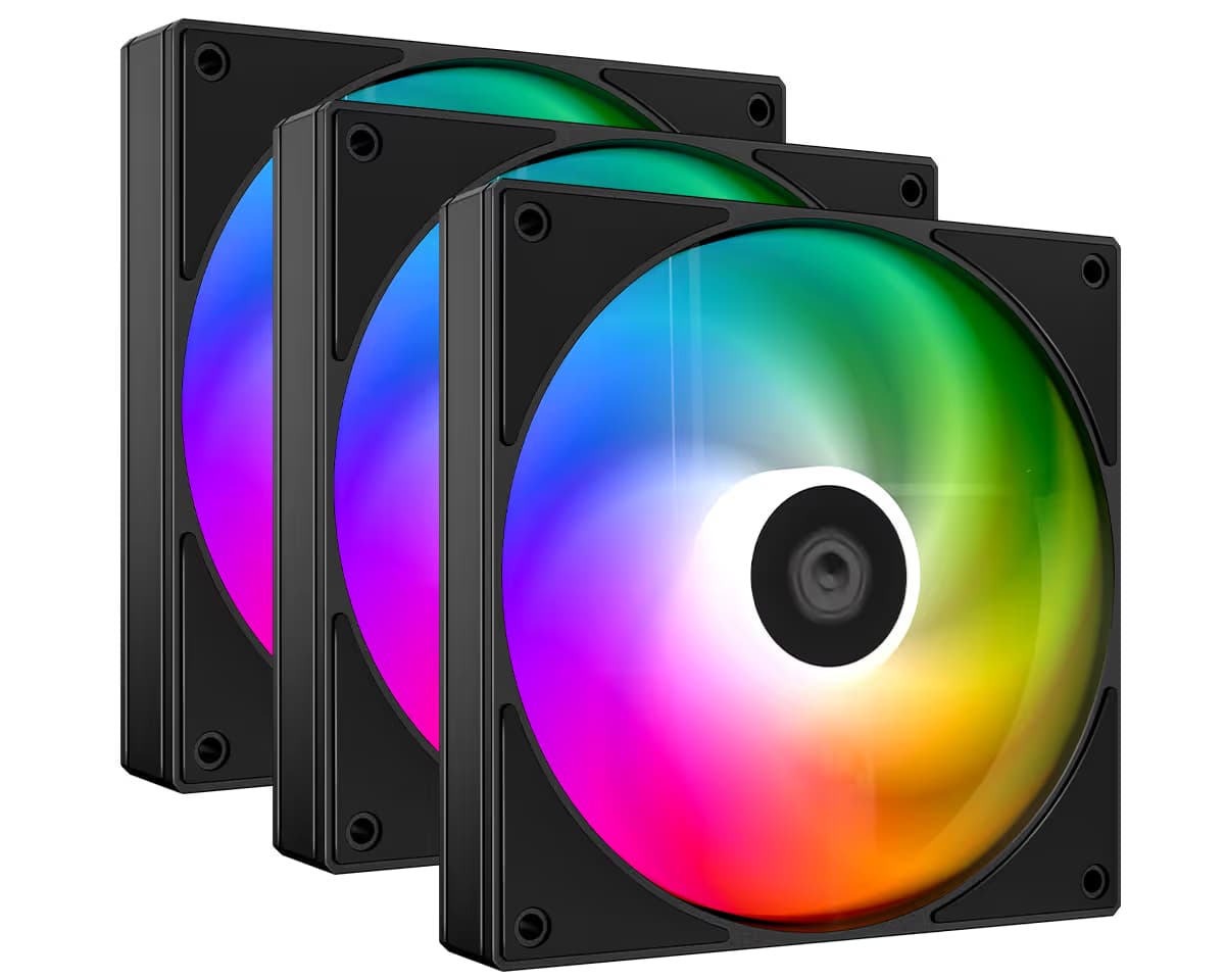 ID-COOLING AS-120-ARGB-K Trio Pack of 3 Black PWM image
