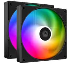 ID-COOLING AS-140-ARGB-K Duet Pack of 2 Black PWM image