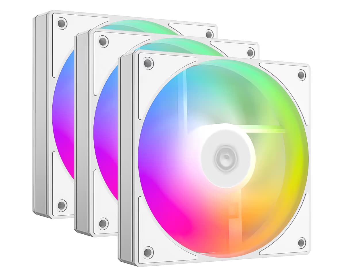 ID-COOLING AS-120-W Trio Pack of 3 White PWM image