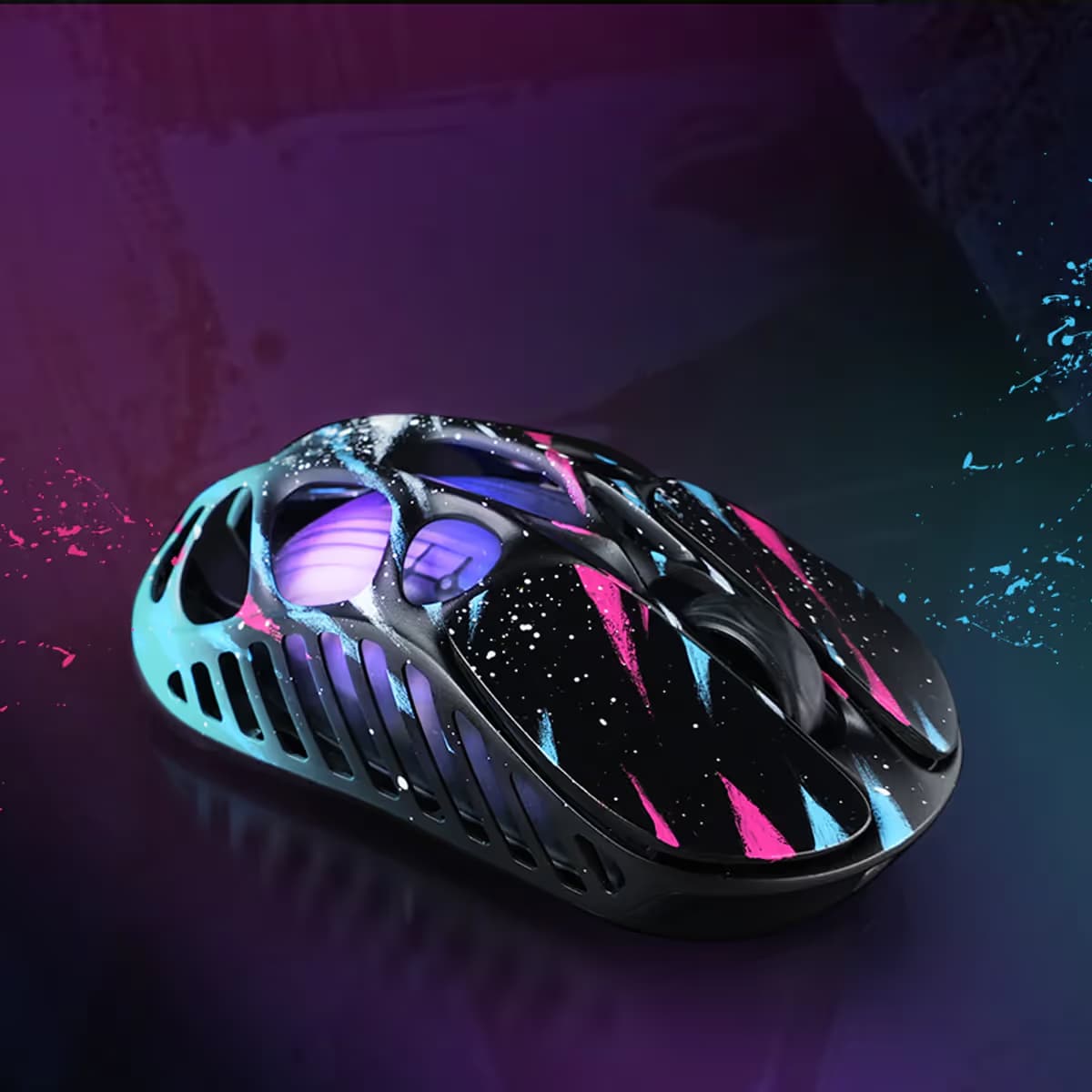 GravaStar Mercury X Pro Neon Grafitti 8KHz Wireless Gaming Mouse image