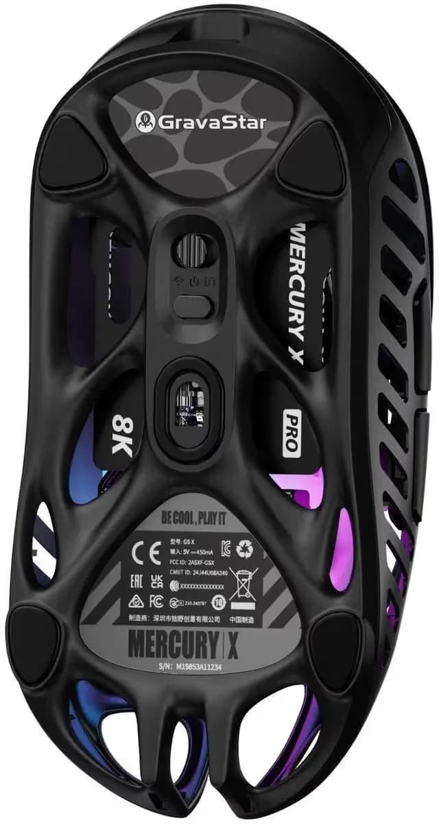 GravaStar Mercury X Wireless Gaming Mouse Galaxy Black image