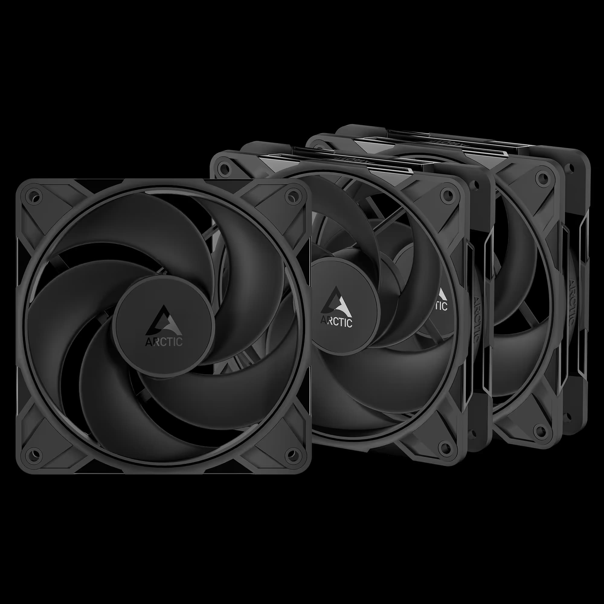 Arctic P12 Pro 120 Black Reverse Blade Pack of 3 image