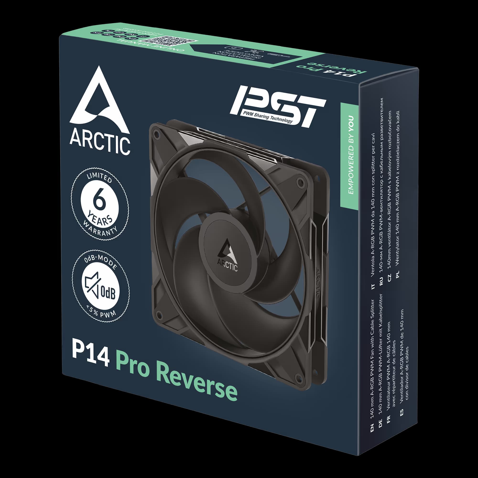 Arctic P14 Pro 140 Black Reverse Blade image