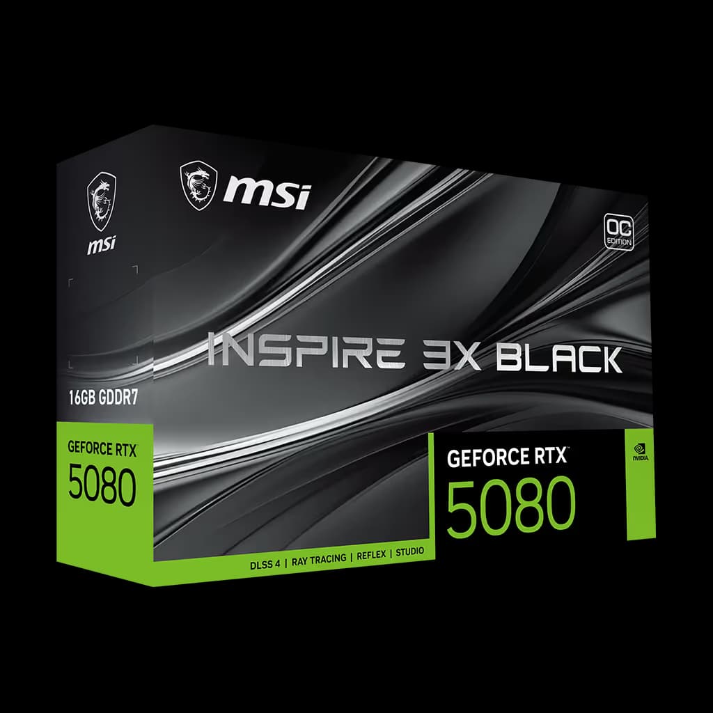 MSI GeForce RTX 5080 16G INSPIRE 3X OC BLACK image