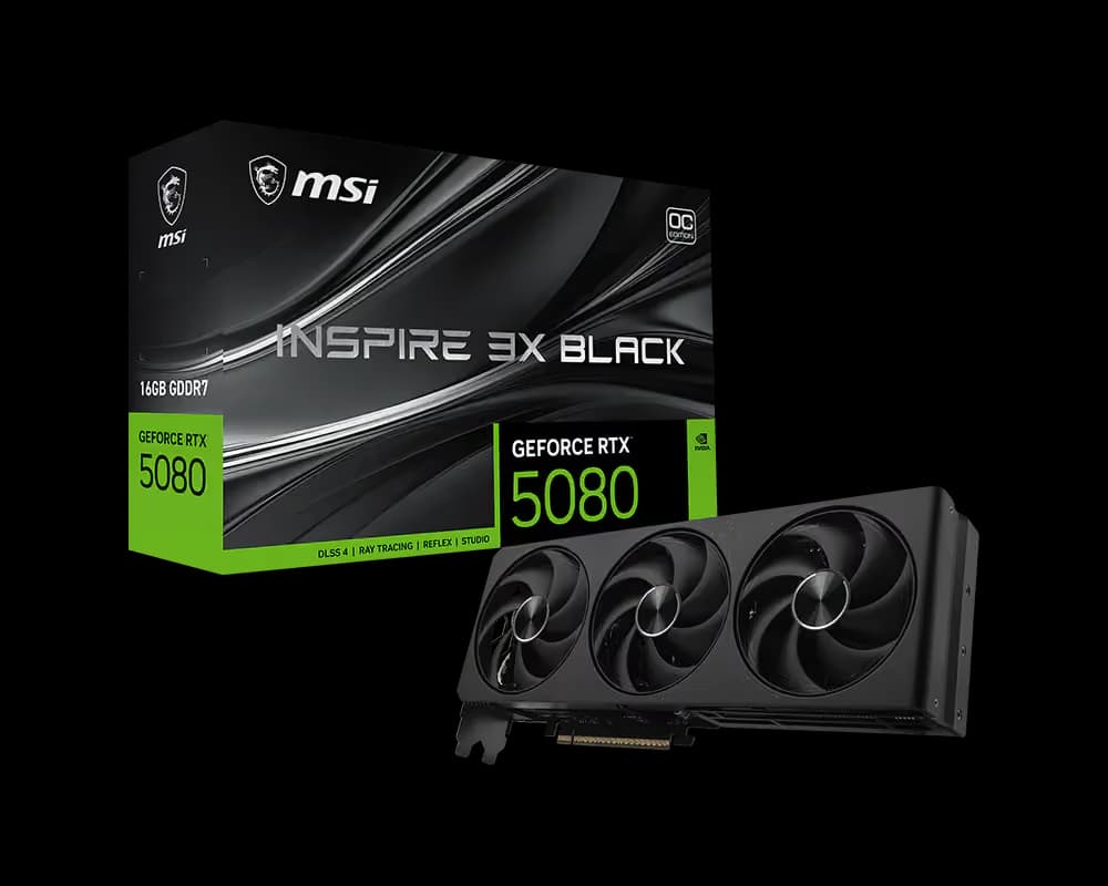 MSI GeForce RTX 5080 16G INSPIRE 3X OC BLACK image