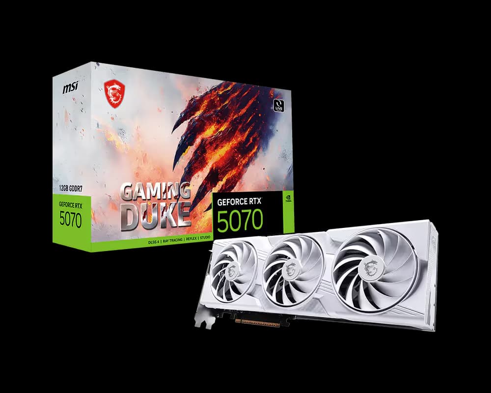 MSI GeForce RTX 5070 12G GAMING DUKE 3X WHITE main image