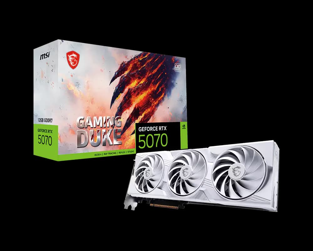 MSI GeForce RTX 5070 12G GAMING DUKE 3X OC WHITE image