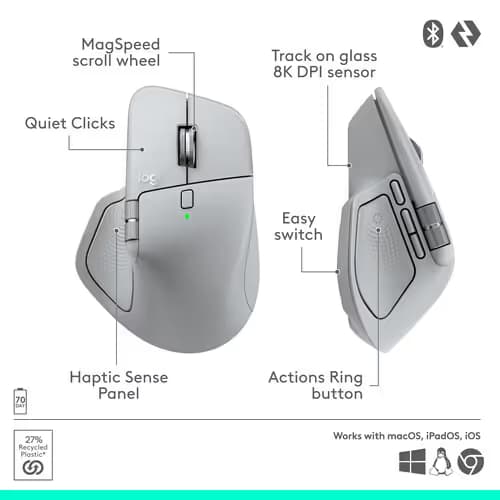 Logitech MX Master 4 Pale Grey image