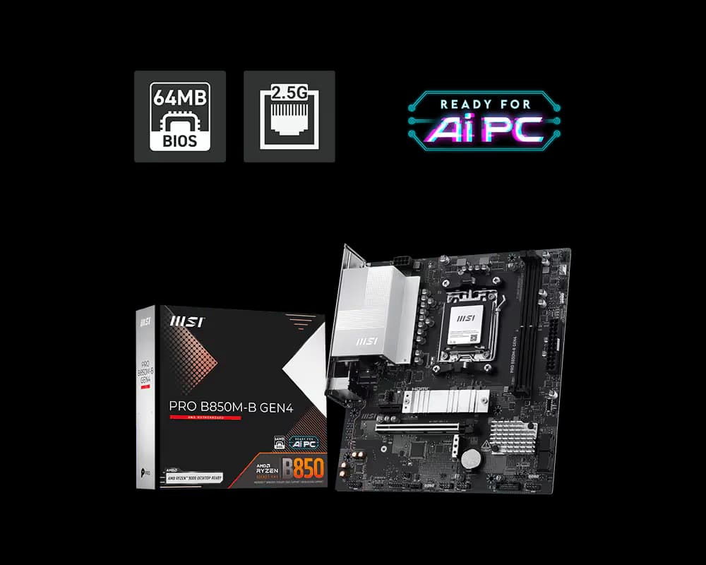 MSI PRO B850M-B GEN4 main image