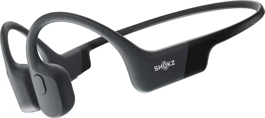 Shokz OpenRun Wireless Bone Conduction Open-Ear Bluetooth Headphones - Black main image